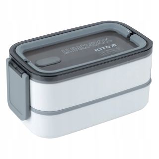 OBEDOVÝ BOX VLOŽKY OBEDOVÉHO BOXU 2 PRIHRÁDKY S PRÍBOJOM 1400ml BIELY KITE